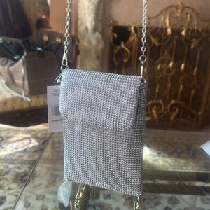 Bag Crossbody D’margeaux New York  Silver Rhinestone crossbody